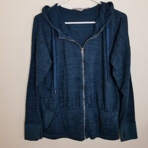 Athleta| Teal zip up hoodie size small